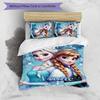 3pcs Frozen1 Cover Set - Personalized Name, HD Printed Bedding with 1 Cover and 2 Pillowcases - Perfect for Home Decor, Easy Care