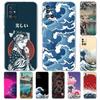 Художественный чехол в японском стиле для Samsung Galaxy A51 A21s A52 A71 A12 A31 A41 A32 A02s M31 A11 A72 M51 M30s, прозрачный чехол для телефона