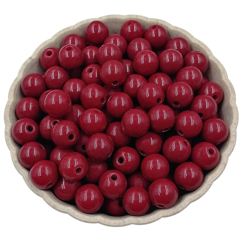 Товары для вечеринок для изготовления украшений Круглые свободные бусины своими руками Однотонные 50 шт. Многоцветные 10 мм Непрозрачные