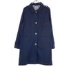 Long Sleeve Stainless Collar Coat 42 Navy Women Used