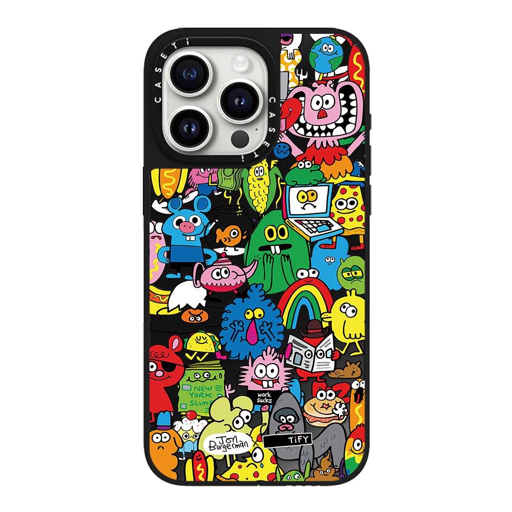 Совместимый чехол для iPhone 13/15/16/16plus/17 Pro Max, милый чехол с граффити-монстром