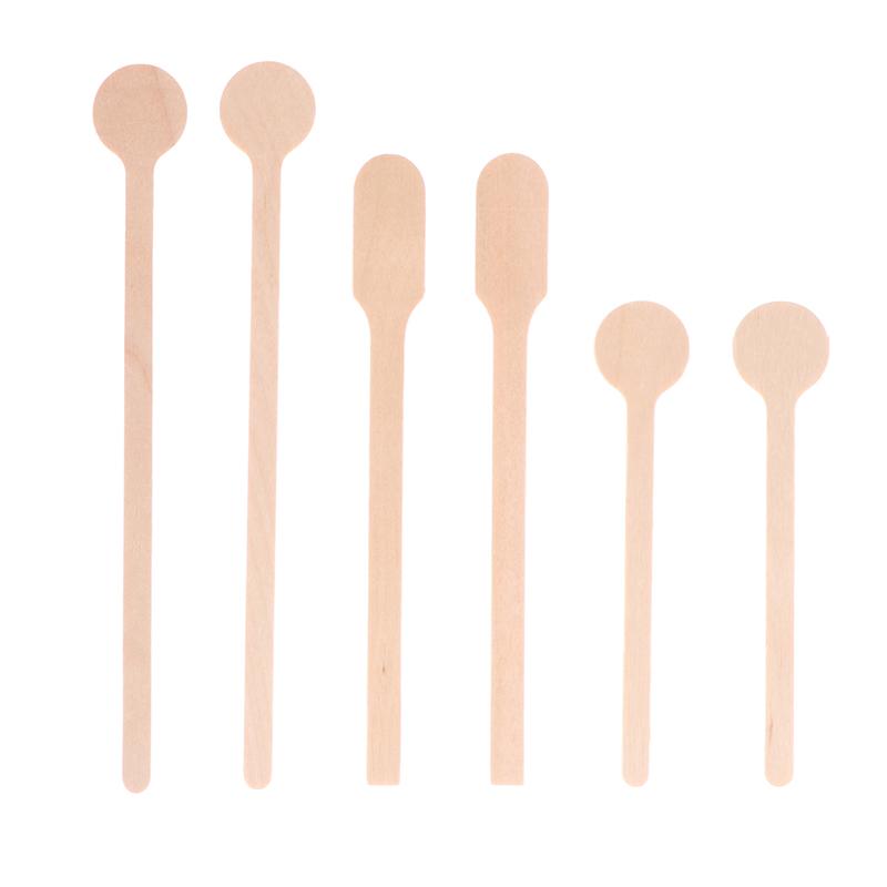 100 шт. деревянных палочек для размешивания кофе, холодных напитков, размешивателей, биоразлагаемых столовых приборов, кофейных палочек