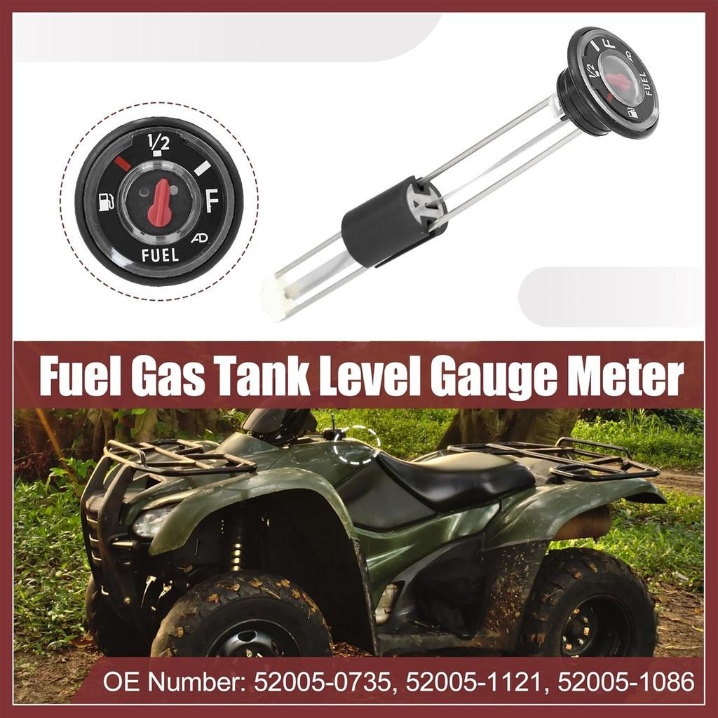 ATV Fuel Gas Tank Level Gauge Meter with Cap for Kawasaki Bayou 220 250 for Kawasaki Prairie 300 400 KVF Replace 52005-0735 52005-1121 Gas Tank Gauge