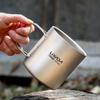 Lixada 550ml Double Wall Titanium Water Cup Tea Cup Coffee Mug for Home Office Outdoor Camping