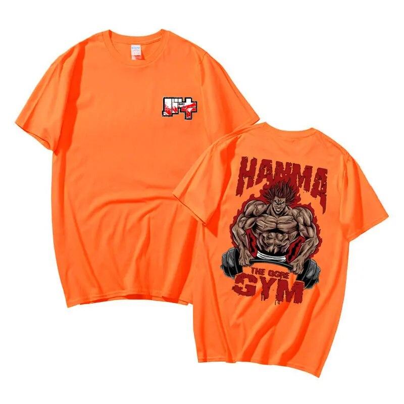 Аниме Baki The Grappler футболка с короткими рукавами унисекс винтажные негабаритные футболки унисексga Yujiro Hanma топы унисекс хлопковые повседневные футболки