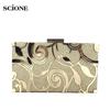 Women Evening Clutch Bag Female Bags Chain Handbag Quality Metal Hollow Wedding Clutches