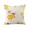 Summer Sunflower Bee Double-Sided Printed Pillow Cover Short Plush Suitable Living Rooms Bedrooms Sofas Throw Cushion Cover