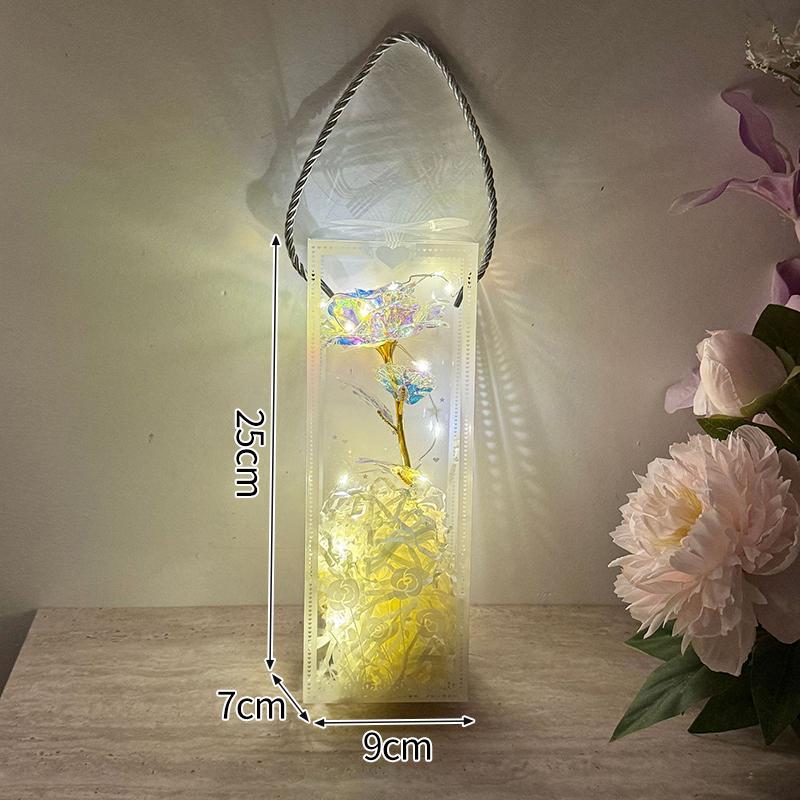 Eternal Galaxy Rose Rose With Lights  Led Valentine Day Gift Couple Girlfriend New Year Heart Gift Creative Wedding Decor