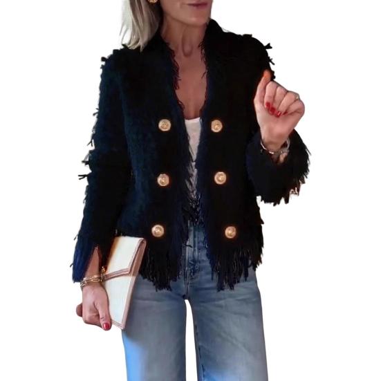 Women's Open Front Faux Fur Cardigan Fuzzy Dressy Shaggy Jacket Casual Long Sleeve Coat Fall Winter Outerwear