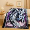 Yu-Gi-Oh MONSTER CARD Blue Eyes Dragon Cartoon Flannel Blanket,Soft Warm Plush Throw for Home Bedroom Bed Sofa Cover Office Gift