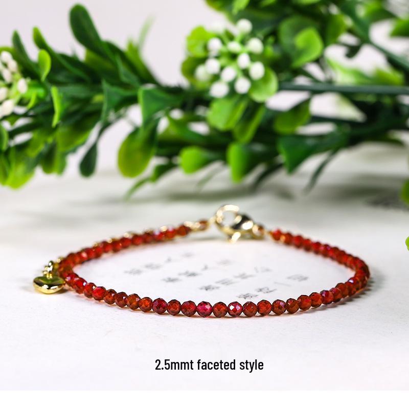 Нанхонг Агат Красная Нить Женский Простой Кристальный Браслет - Изысканный Нишевый Дизайн