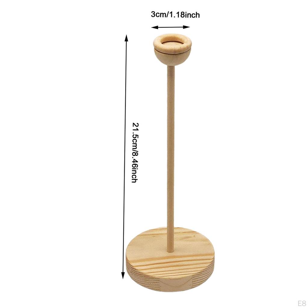 Crystal Ball Display Stand Egg Wooden Stable Baseball Sand Base Sphere Holder for