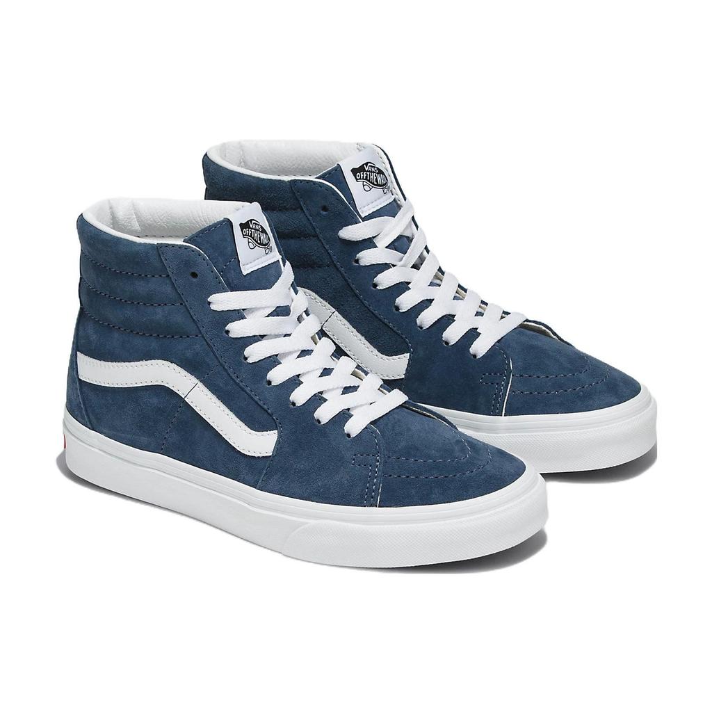 Vans Sk8-Hi Pig Suede - винтажные индиго унисекс кроссовки синего цвета VN0007NSAHU