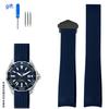For TagHeuer Tag Heuer Diving Watch Black Blue Water Ghost Way101/201 Silicone Rubber Watch Strap Accessories 22mm Watchbands