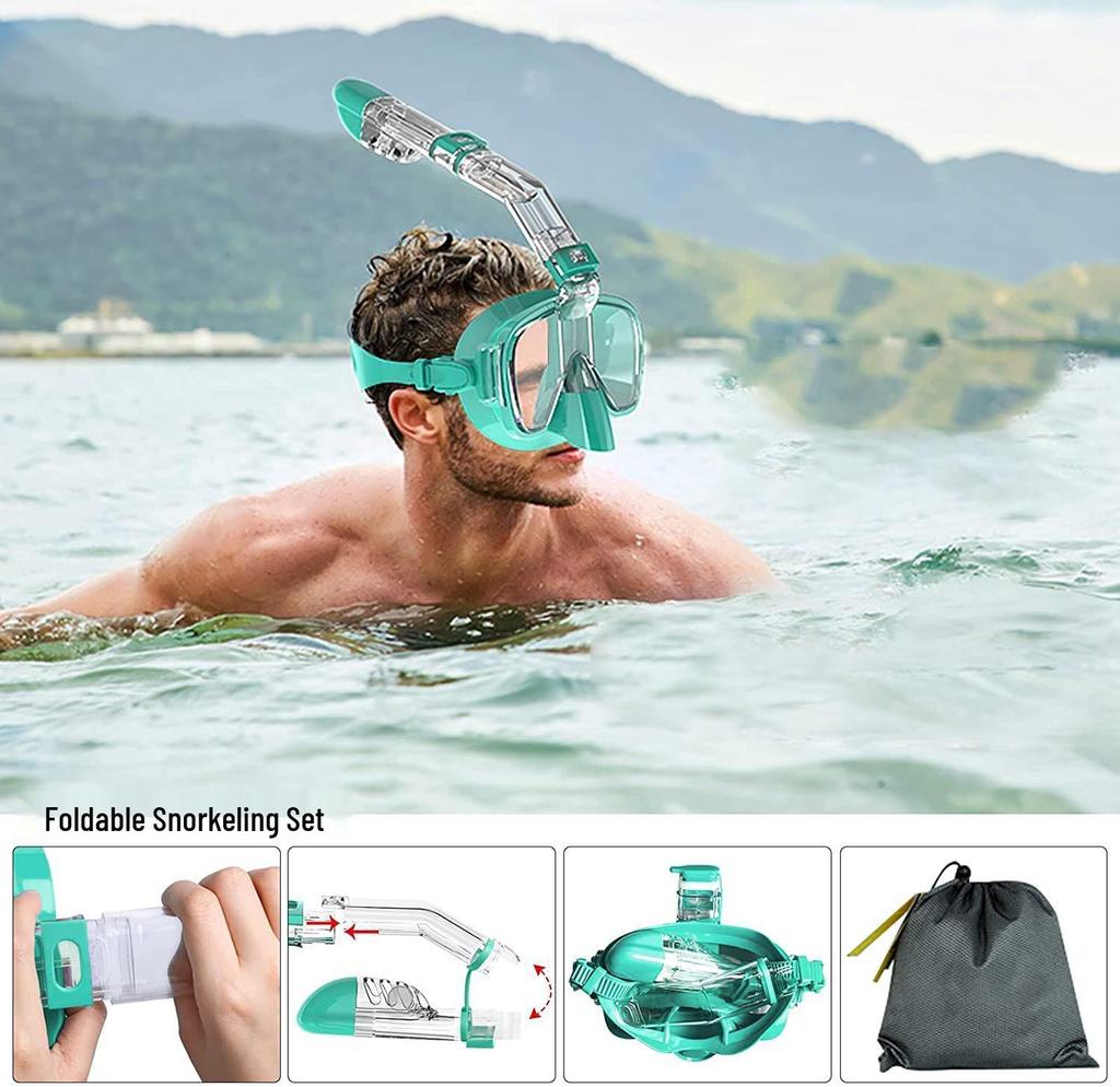 Waterproof Anti-Fog Detachable Diving Mask with Nose Breathing