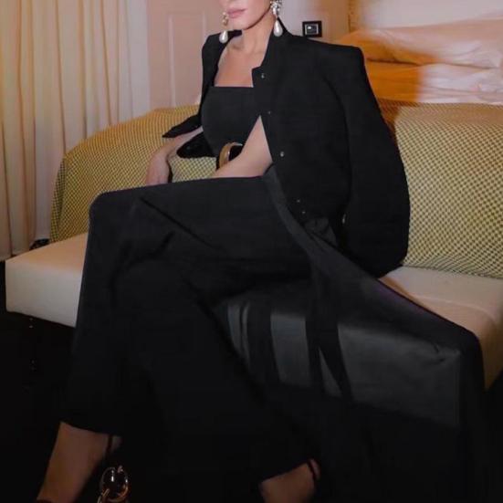 Женская повседневная куртка с длинными рукавами и воротником-стойкой, сплошной цвет, застежка на пуговицах, большой карман, короткие женские женские бомберы, укороченное пальто, верхняя одежда