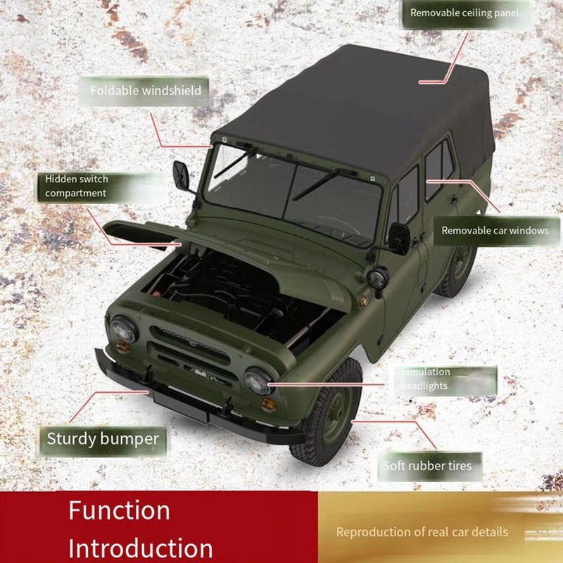 Wpl C94 Uaz-469 Remote Control Off Road Climbing Vehicle 2.4g 4wd Simulation Model Car Children Toy Birthday Gift