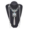 Vintage Long Tassel Women Necklace Bohemian Ethnic Bell Pendant Statement Chains Choker Gypsy Female Accessories