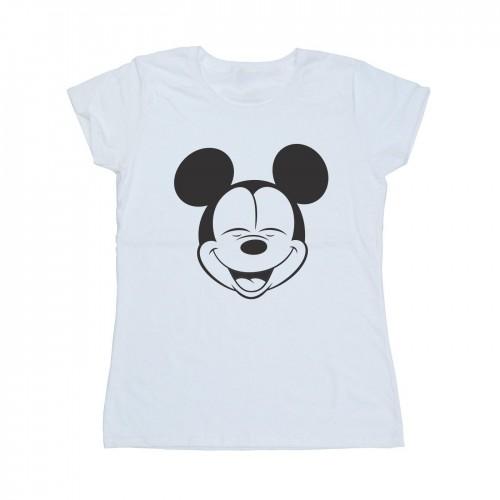 Disney Womens/Ladies Mickey Mouse Closed Eyes Cotton T-Shirt