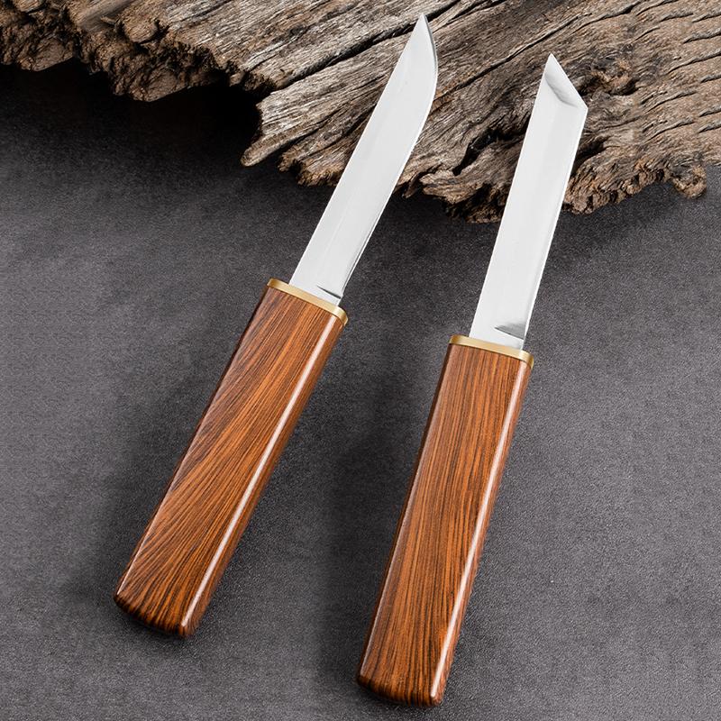 2pcs/set Plastic Handle Fruit Knife Boning Knife Meat Cleaver Butcher Chopping Slicer
