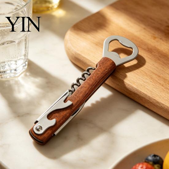 Kitchen Gadgets for Home 3-in-1 Wine And Beer Corkscrew Bottle Opener, Compact Manual Durable Opener Tool, Multifunctional Bar Seniors
