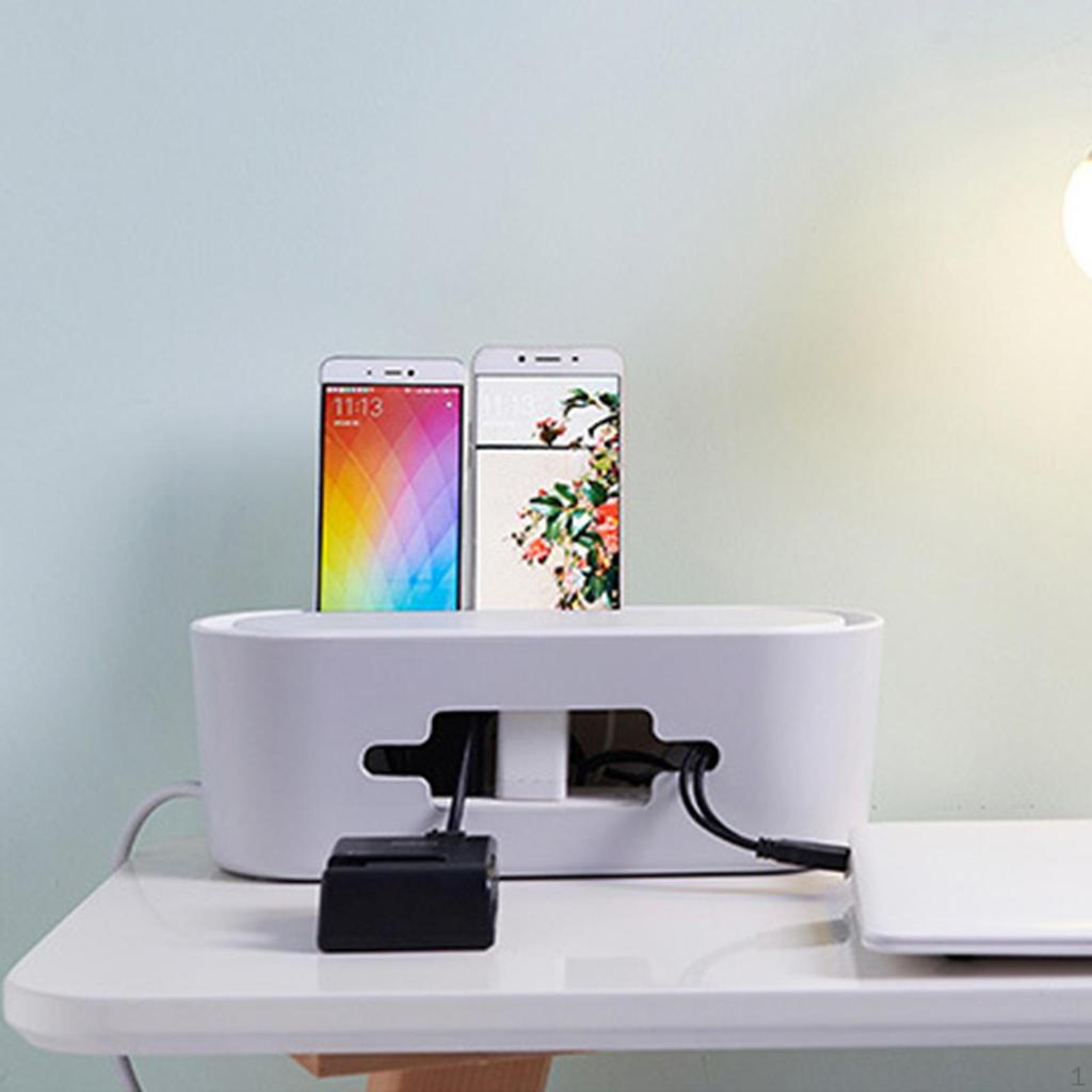 Коробка для организации кабелей Органайзер для сетевых фильтров 32x13x11см Легкий аксессуар Универсальный с телефоном