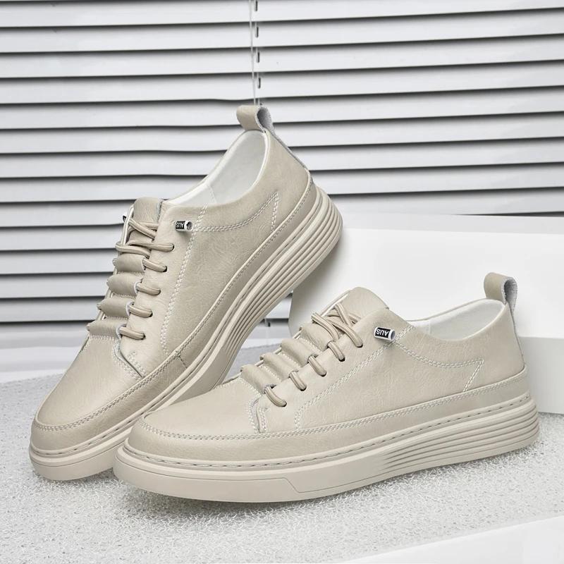 Модная спортивная обувь из натуральной кожи с мягкой подошвой, роскошные брендовые повседневные туфли-оксфорды для мужчин, обувь ручной работы, прогулочные туфли со шнуровкой