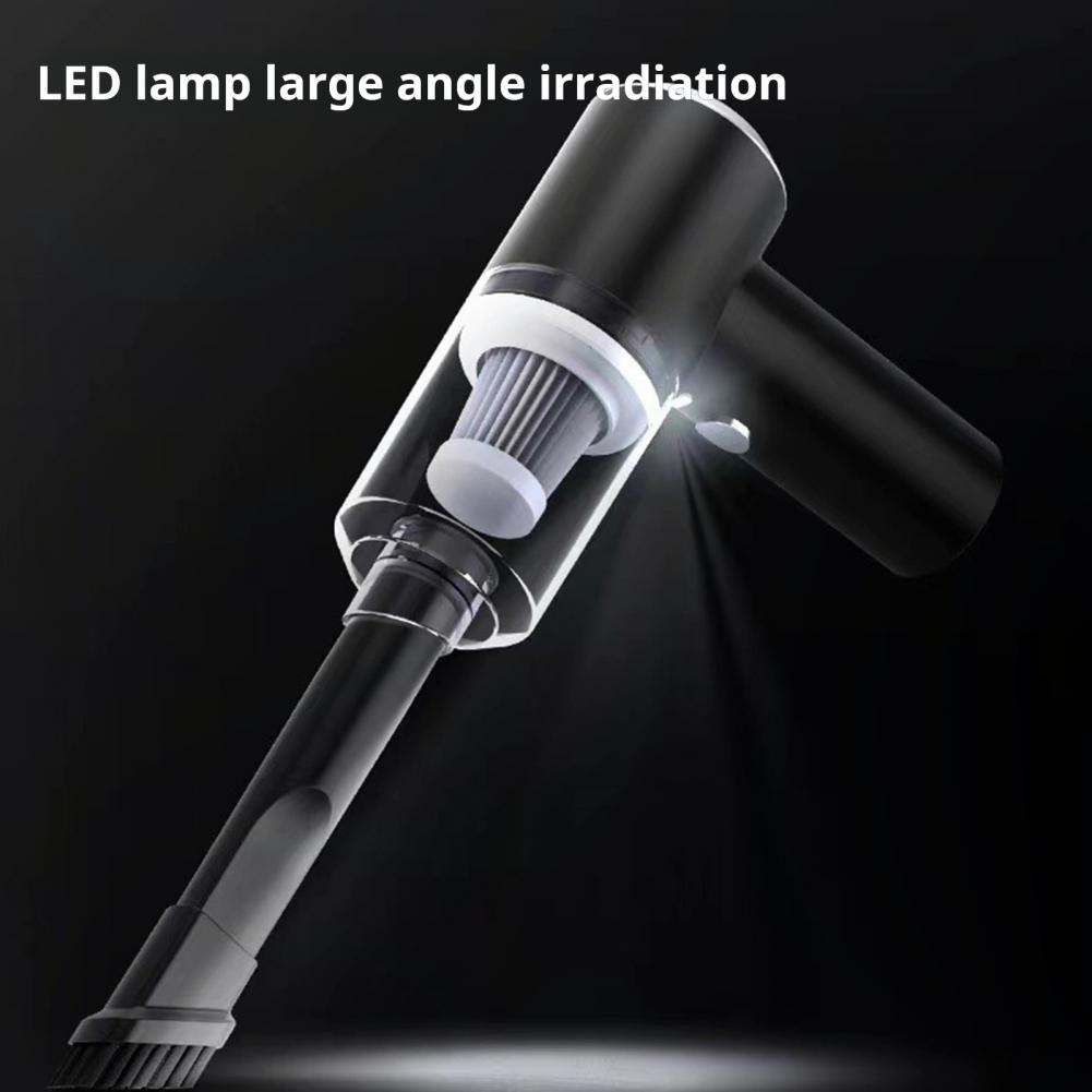 Портативный автомобильный пылесос для удаления пыли Портативный беспроводной автомобильный пылесос со светодиодной подсветкой Мощное всасывание Перезаряжаемый для автомобилей