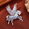 Vintage Pegasus Brooch Alloy Brooch Pins Hot Animal Lapel Pin  Cultural Art