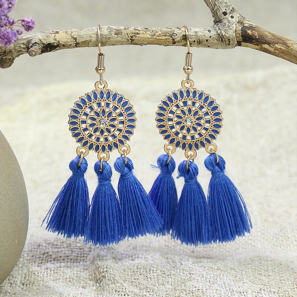 Богемный набор серег золотого цвета для женщин и девушек, серьги-кисточки, серьги-подвески, Brincos, праздничные украшения, универсальный подарок