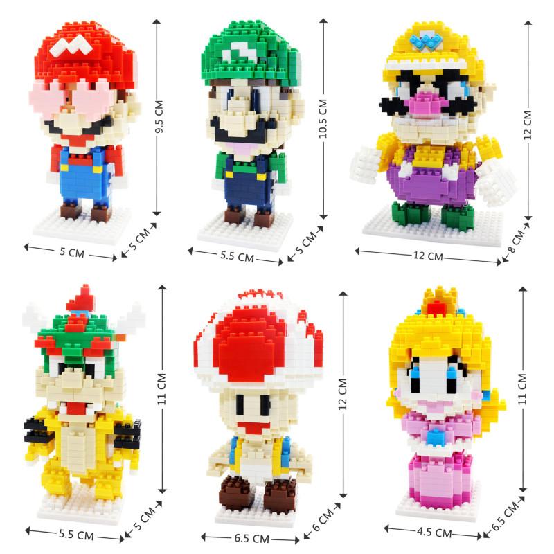 Super Mario Bros Plastic Puzzle Toy For Kids Educational Building Blocks Gift