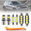 15 шт. Комплект светодиодных ламп для интерьера Grand Cherokee для Jeep Grand Cherokee WK2 2011 2012 2013 2014 2015 2016 2017 2018 2019 2020 Сверхъяркие 6000K