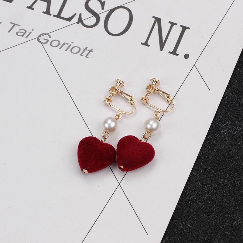 Асимметричные серьги-клипсы Velvet Love с жемчугом для женщин — пирсинг не требуется