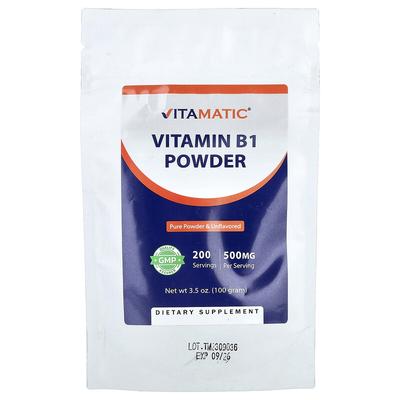 Vitamin B1 Powder, Unflavored, 3.5 Oz (100 G)
