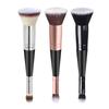 Плоская кисть с двойным концом для макияжа – для растушевки, нанесения тональной основы и консилера – 2-в-1 для тональной основы и пудры