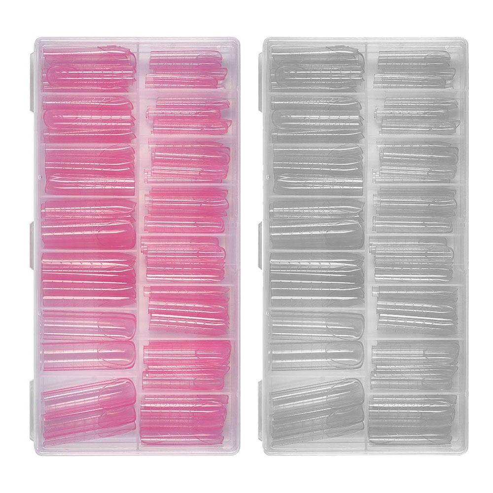 140Pcs/box French Nail Dual Forms Nail Extension Molds Extended Nail Plate French Manicure Tools