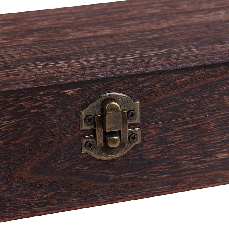 Ретро шкатулка для драгоценностей Настольная деревянная раскладушка для хранения рук Украшение Деревянная шкатулка