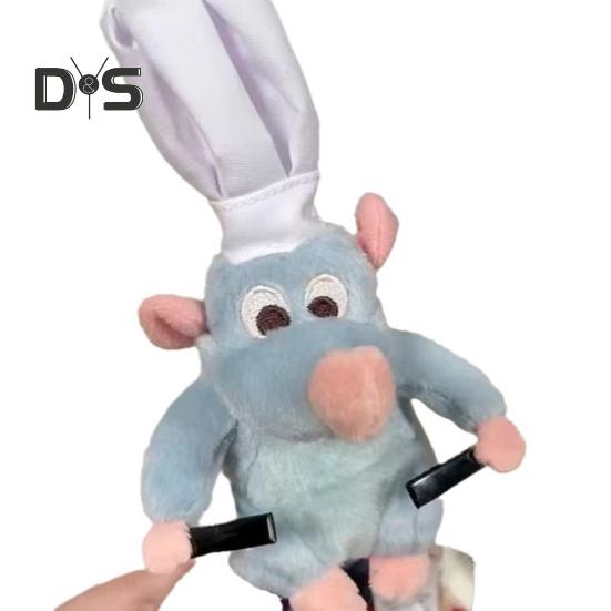Повязка на голову Cooking Mouse King с 2 зажимами, легкая плюшевая повязка для волос с мышкой, нескользящая петля для волос с плюшевой игрушкой, аксессуары для волос для женщин и девочек, головные уборы
