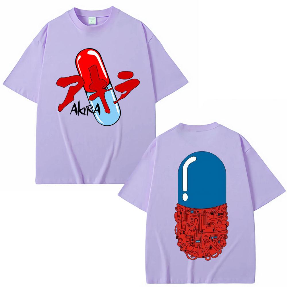 Anime Akira 90S Retro Tshirts Science Fiction Movie Shotaro Kaneda Harajuku T Shirts Cotton Casual Oversized T Shirt Streetwear