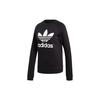 adidas Свитшот с круглым вырезом 'Trifoil' Черный/Белый Унисекс Уличная одежда DV2612