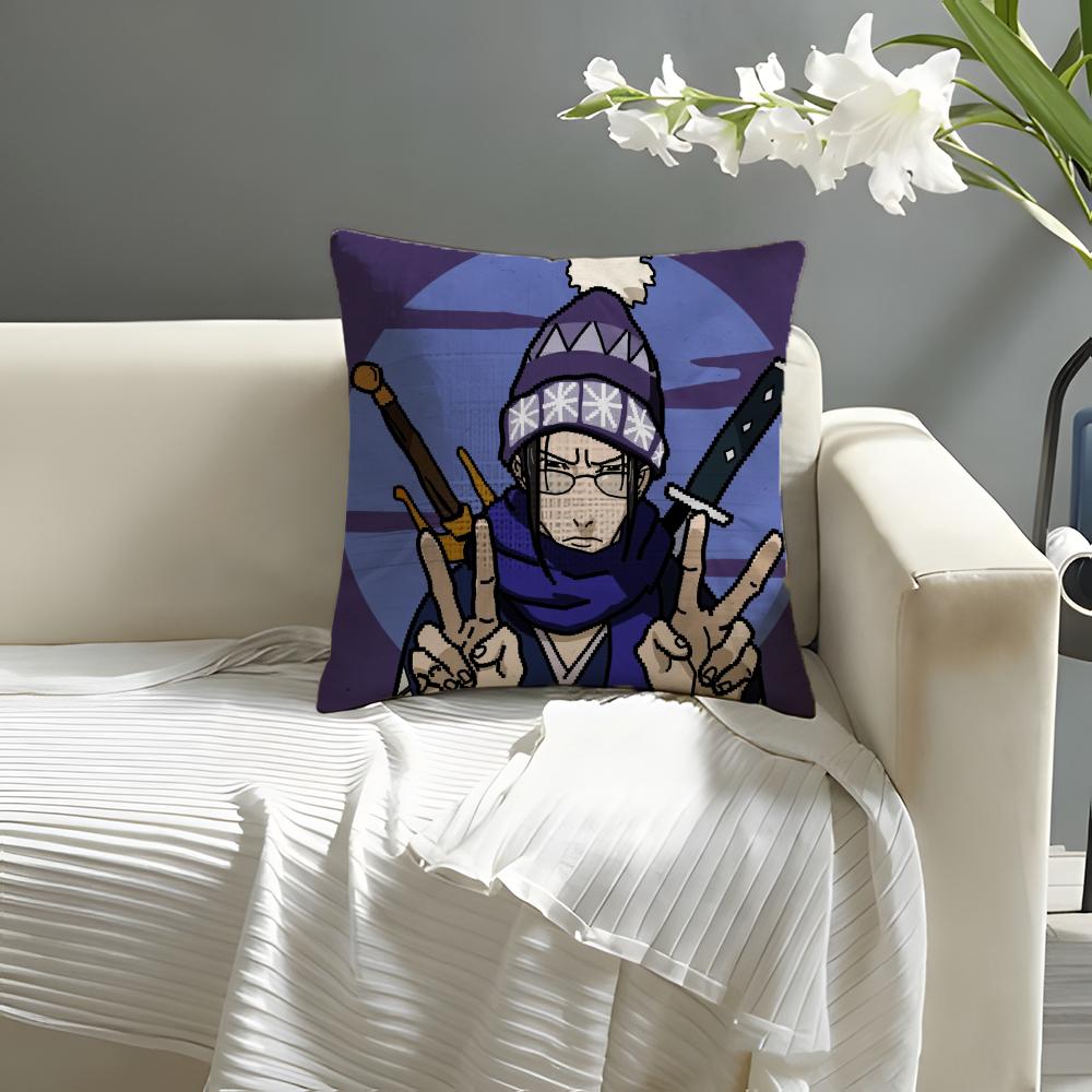 Fashion Samurai Champloo cool Pillow Case Natural Linen Organic Fabric DoubleSided Printing Sofa Home Decor Cushion Cover