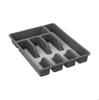 Range Couverts - 5 Compartiments - Anti-dérapant - Polypropylène - Gris