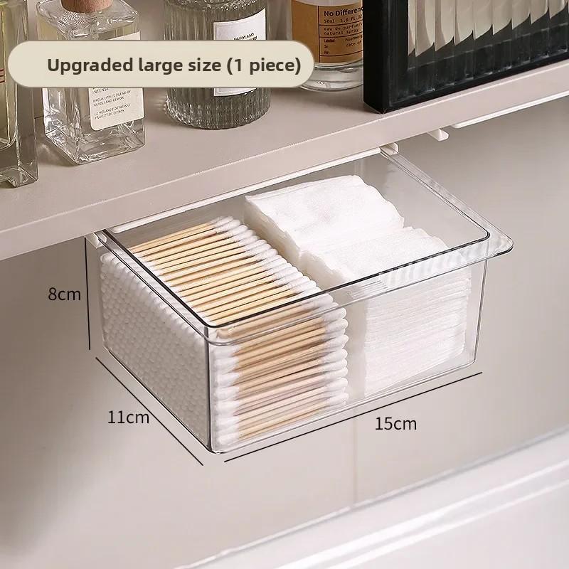 Прозрачный мультяшный органайзер для ящиков для хранения макияжа, выдвижной косметический кейс, полка для ванной комнаты, аксессуар для шкафчика