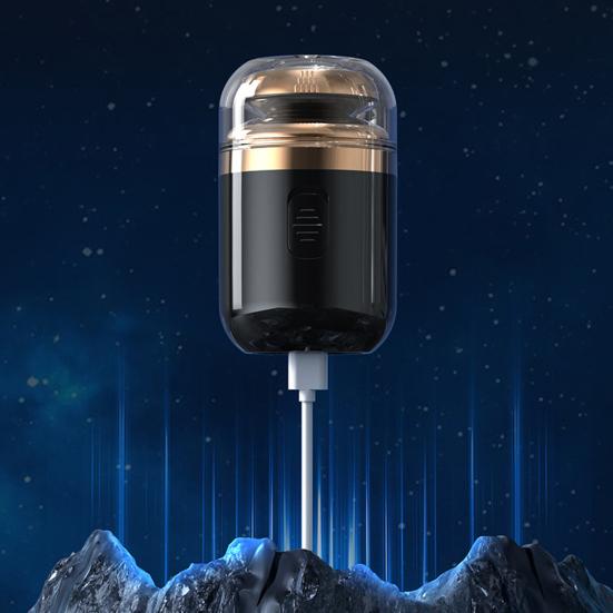 Мини-бритва Capsule 2-в-1 с электробритвой и триммером для носа, USB-зарядка, водонепроницаемый, для влажной и сухой бритья, портативный, для путешествий, для мужчин, для удаления волос на бороде