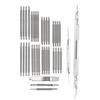 37 Pcs Silver Watch Repair Tool Kit Alloy Spring Bar Tool Set  Band Adjustment