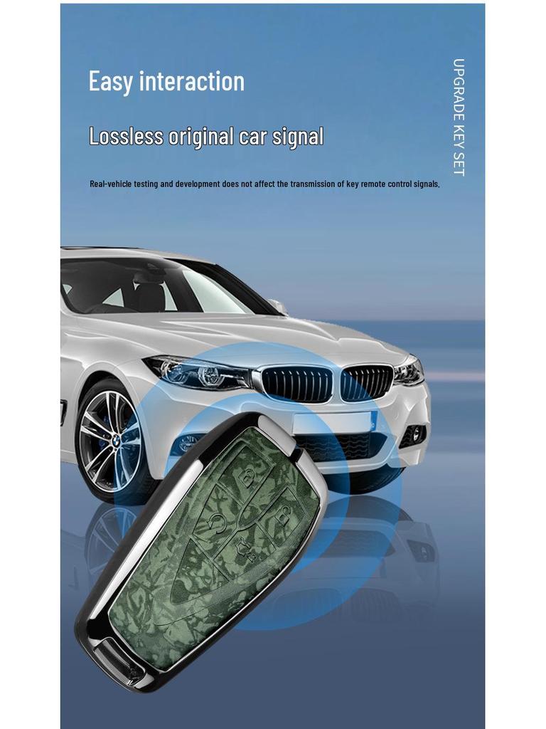 Changan Qiyuan A05/A06/A07 Key Cover - Q05 125MAX Remote Metal Shell with Leather Snap Button