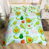 Avocado Duvet Cover Twin Queen Kawaii Green Tropical Fruit Bedding Set for Kids Girl Botanical Comforter Cover with 2 Pillowcase