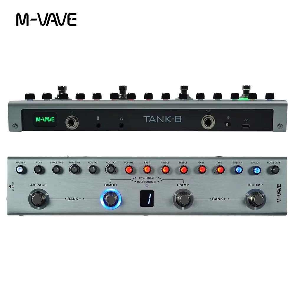 M-VAVE Tank-B/G/MINI Басовая мультиэффект-педаль | 36 пресетов с 9 слотами для предусилителей и 8 слотами для IR | 3 цепочки эффектов Mod/Dly/Rvb | Перезаряжаемая через Type-C