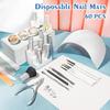 50 шт. одноразовых ковриков для ногтей, бумажные полотенца для ногтей Fordable, водонепроницаемые 3-слойные бумажные подушечки для дизайна ногтей, аксессуары для дизайна ногтей
