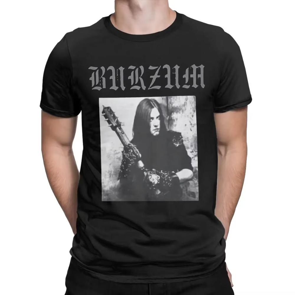Футболки Burzum для мужчин, забавные футболки из чистого хлопка, футболки с круглым воротом и коротким рукавом, идея для подарка, одежда